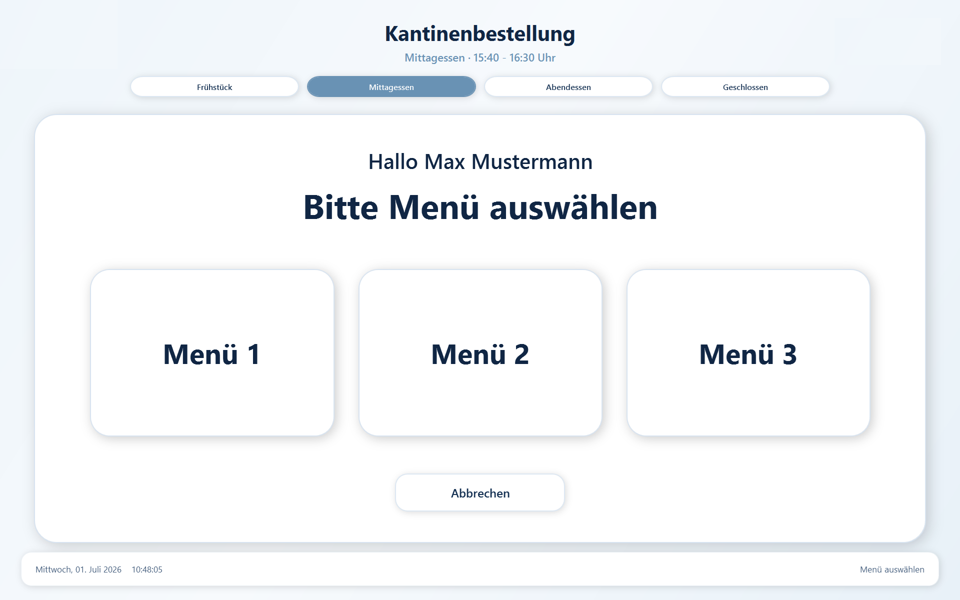 Kantinen-Bestellsystem